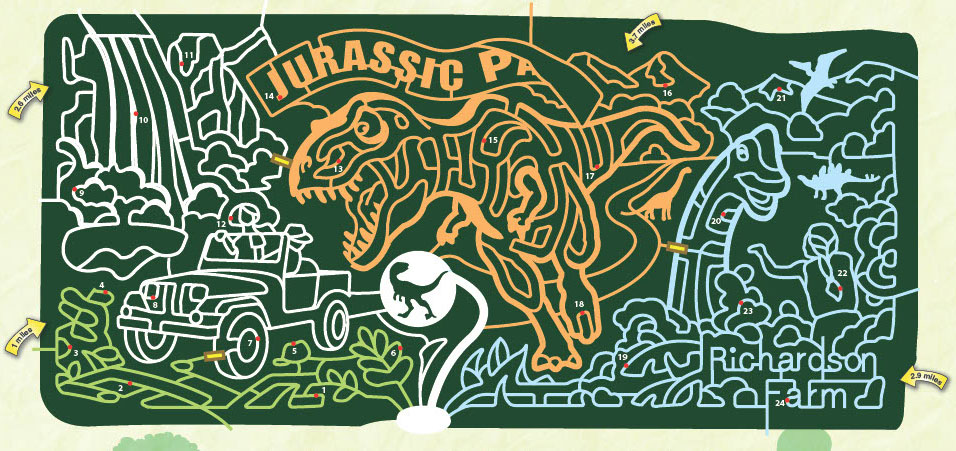 Check Out this Jurassic Park Themed Corn Maze!